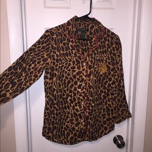 RALPH LAUREN Leopard Print Button Down